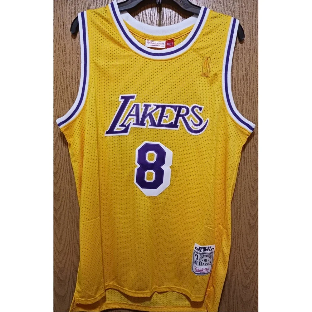 Kobe Bryant #8 (Mitchell/Ness)-(Lakers)-(Yellow)-(Jersey)-(New Cond.)-(L)-$95 - Picture 1 of 13
